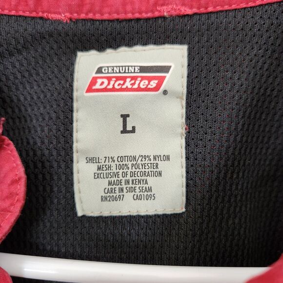 Dickies Vented Short Sleeve Button Down Pocket Shirt Men's Large Fishing 1061 - Picture 2 of 10